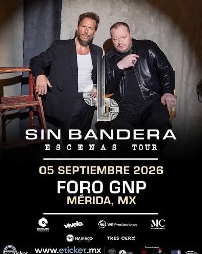 Sin Bandera 2026–2027 live concert poster
